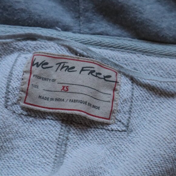 We The Free- free people- two for one Gray hoodie, size XS 100% Cotton - Picture 4 of 6